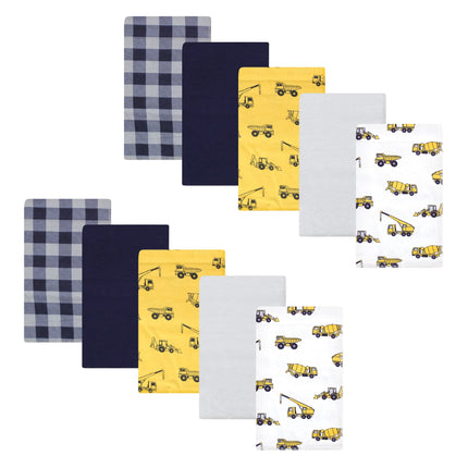 Hudson Baby Unisex Baby Cotton Flannel Burp Cloths