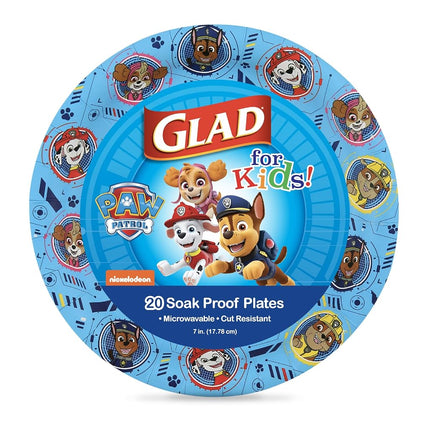 Glad for Kids Paw Patrol Paper Plates, Disposable 