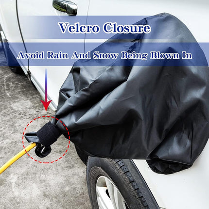 LZSTEC EV Charger Port Cover, Electric Car Charger Plug Cover, Outdoor Waterproof Winter Snow Rain UV All-Weather Protection, Magnetic Attachment, Suitable for Steel-Bodied Electric Vehicles