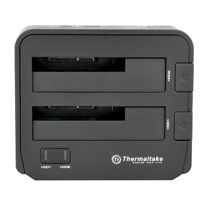 Thermaltake BlacX Duet 2.5”/3.5” SATA I/II/III USB 3.0 External Hard Drive Enclosure Docking Station ST0014U-D,Black
