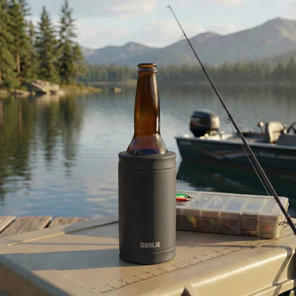 DUALIE 3 in 1 Insulated Can Cooler - Universal Size for 12 oz Cans, Slim Cans, and Bottles - 10+ Colors Available