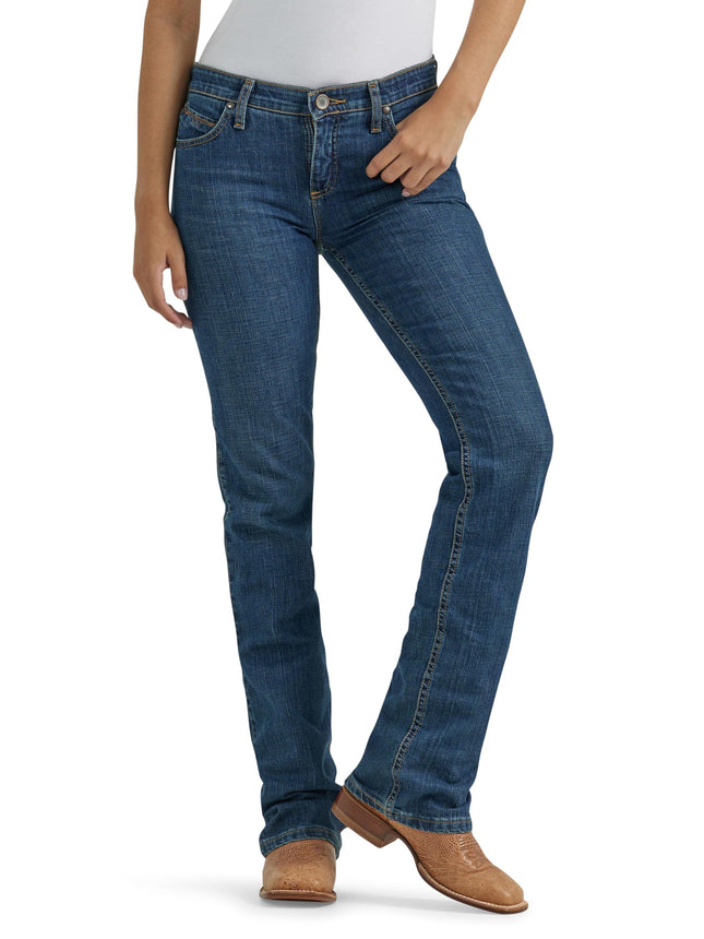 Wrangler Womens Q Baby Mid Rise Boot Cut Ultimate 