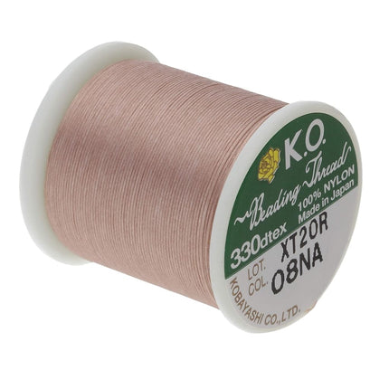 The Beadsmith Natural Nylon Beading Yarn, 100% Pre-Waxed Japanese Nylon, 330TEX, Knot-Resistant Knotting Cord, 50m Reel, Use for Seed Bead Projects, Crafts