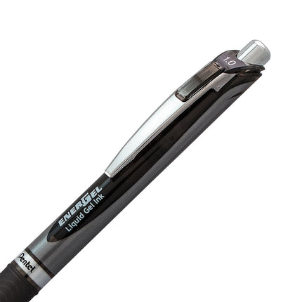 Pentel Energel Rtx Retractable Liquid Gel Pen, Bold Line, Metal Tip, Black Ink (BL80BP2A) by Pentel