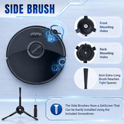 Bluearks 29 Pack Accessories Kit,Compatible with Roborock S8 MaxV Ultra Robot Vacuum,1 Mop Clean Brush,2 Roller Brush,4 Small Mop,4 Mop Pads,4 Hepa Filters,6 Side Brush,6 Vacuum Bags,S8 Max Parts