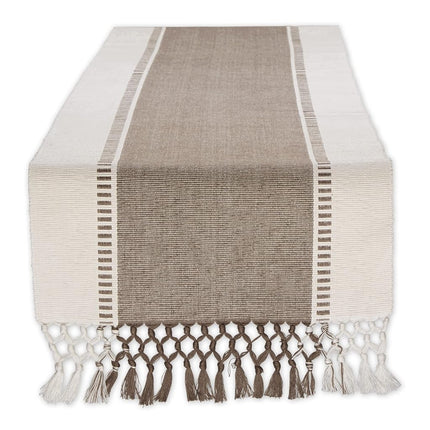 DII Dobby Stripe Woven Table Runner, 13 x 72-inch,