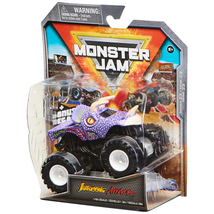 2022 Spin Master 1:64 Diecast Truck with Bonus Accessory: Arena Favorites Jurassic Attack