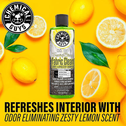 Chemical Guys Foaming Citrus Fabric Clean – Carpet & Upholstery Shampoo and Odor Eliminator – Safe for Cars, Trucks, SUVs, Motorcycles, RVs & More – 473 ml, 2 Pack