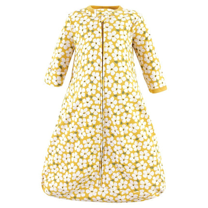 Gigoteuse à manches longues en coton Hudson Baby, motif floral sauge, 12-18 mois