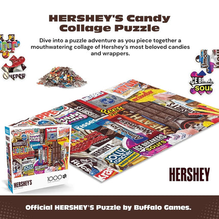 Buffalo Games - Hershey - Sweet Collage - 1000 Piece Jigsaw Puzzle for Adults Challenging Puzzle Perfect for Game Nights - 1000 Piece Finished Size is 26.75 x 19.75
