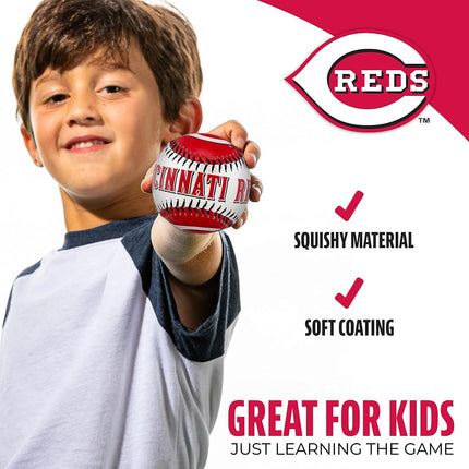 Franklin Sports MLB Boston Red Sox Team Baseball - MLB Team Logo Soft Baseballs - Toy Baseball for Kids - Great Decoration for Desks and Office