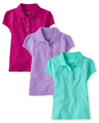 The Children's Place Girls' Short Sleeve Ruffle Pi