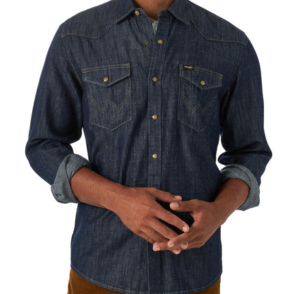 Wrangler Men's Iconic Regular Fit Snap Shirt Butto