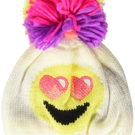The Children's Place Bonnet graphique pour fillettes, neige, S/M (4-7 ans)