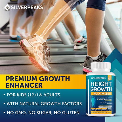 Height Growth Maximizer - Natural Height Pills to Grow Taller - Made in USA - Growth Pills with Calcium for Bone Strength - Get Taller Supplement That Increases Bone Growth - Free of Growth Hormone