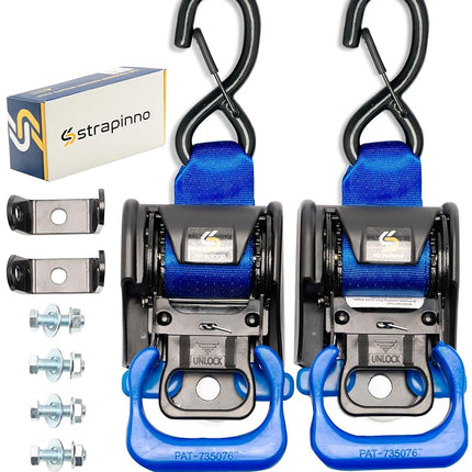 Strapinno 2PCS Retractable Ratchet Straps (1 7/8 i