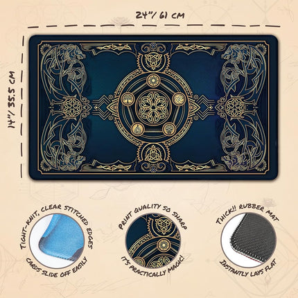 Paramint Royal Dragon Blast (Stitched) - MTG Playmat - Perfect for Magic The Gathering, Pokemon, YuGiOh, Anime - TCG Card Game Table Mat - Durable, Thick, Cloth Fabric, Rubber Bottom by Daniel Ziegler