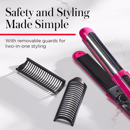 REVLON Perfect Match Flat Iron Straightens, Creates Curls and Waves | Hair Straightener with Ceramic Plates Reduce Damage and Restore Natural Moisture and Shine