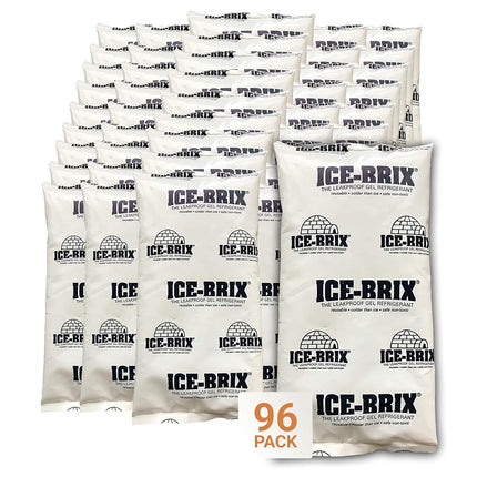 Paquete frío ICE-BRIX IB3BPD, capacidad de 3 onzas, 5 pulgadas de largo x 2-3/4 pulgadas de ancho x 3/4 pulgadas de alto, blanco (caja de 96)