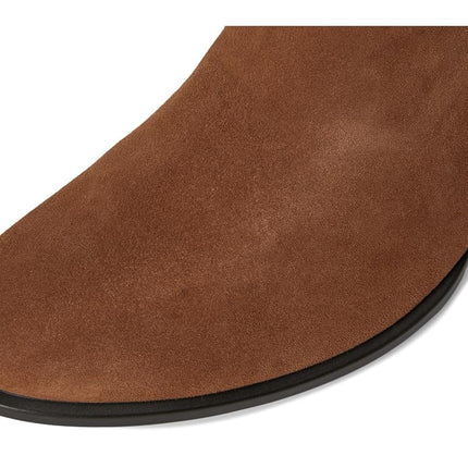 ECCO Women's Dress Classic 35 Mm Zipper Low Cut Ankle Boot, Camel Nubuck, 4-4.5