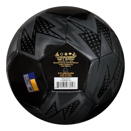 Icon Sports FC Barcelona Brush Team Soccer Ball, Brush Teal, 5