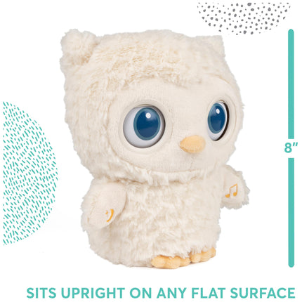 GUND Baby Sleepy Eyes Owl Bedtime Soother Plush Owl Stuffed Animal Night Light & Sound Machine, 8” Plush Toy for Newborn, Infant, Toddler