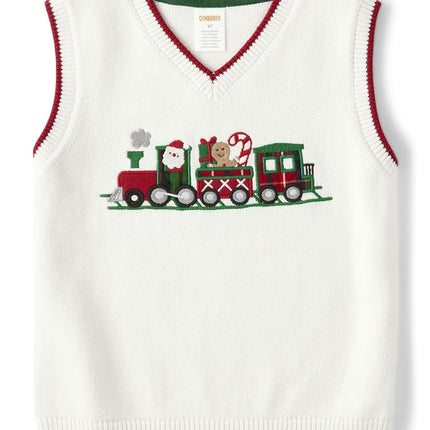 Gymboree Chaleco para niños y pequeños de temporada, tren, 5T