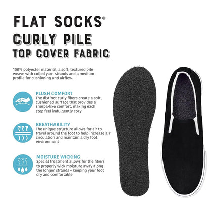 FLAT SOCKS Chaussettes invisibles, Doublure de chaussure sans chaussettes, Antidérapantes, Anti-odeur, Lavables, Semelles pour chaussures portées pieds nus pour hommes et femmes, Caniche, Petit