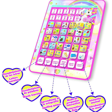 LEXIBOOK, Unicorn Learning Tablet, JCPAD002UNIi2