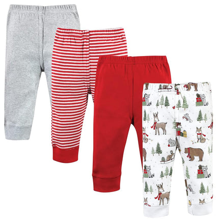 Pantalones y leggings de algodón Hudson Baby para niñas, Christmas Forest, 5T