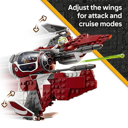 LEGO Star Wars Ahsoka’s Jedi Interceptor Building Toy for 8+ Year Old Boys & Girls, Set Features 2 Minifigures with Lightsabers and Droid Figure for The Clone Wars Fans, Buildable Kids Toy 75401