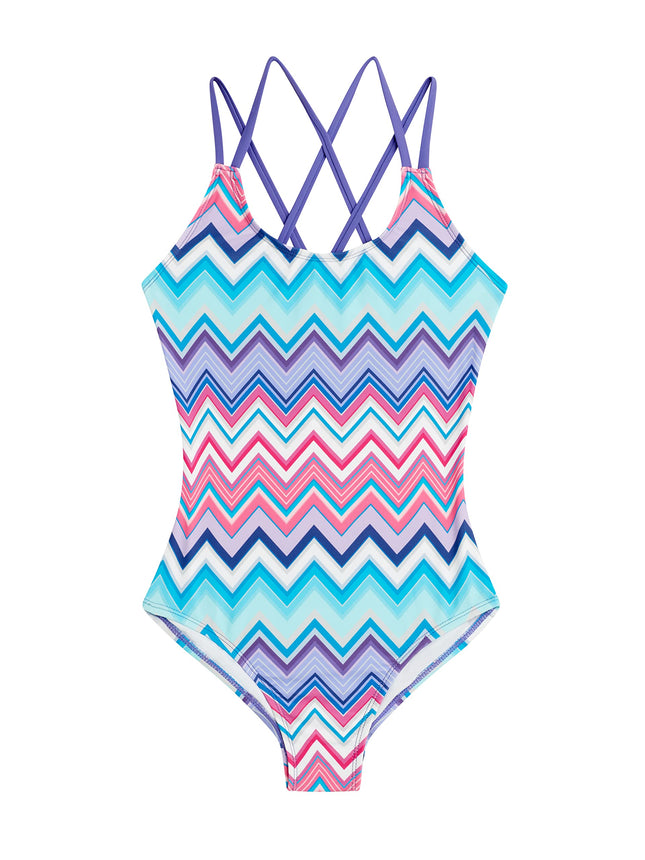 Kanu Surf Girls' Reese UPF 50 Beach Sport Criss-Cr