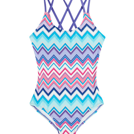 Kanu Surf Girls' Reese UPF 50 Beach Sport Criss-Cr