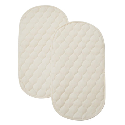 American Baby Company Paquete de 2 protectores acolchados impermeables naturales para corralito y cambiador hechos con algodón orgánico - Sin vinilo