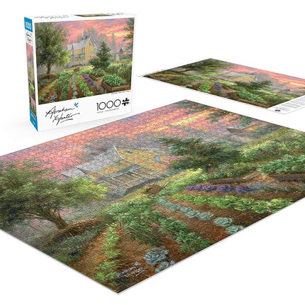 Buffalo Games - Abraham Hunter - Summer Garden - 1000 Piece Jigsaw Puzzle for Adults - Challenging Puzzle Perfect for Game Nights - Finished Size is 26.75 x 19.75