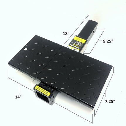 MAXXHAUL 70069 Hitch Extender With Step, 4000-lb Max Towing Weight, 400-lb Tongue Weight.