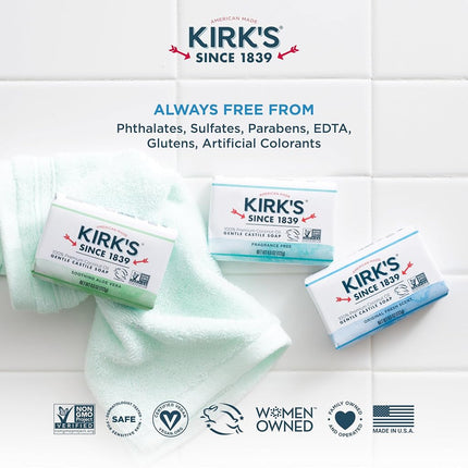 Kirk's Original Coco Castile Soap, Pack of 3