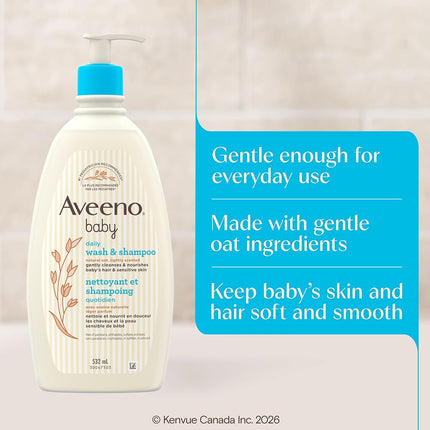 Aveeno Baby Wash & Shampoo 18 oz.