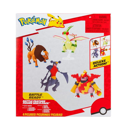 Pokémon Battle Feature Figure 4 Pack - Features Four 4.5-Inch Battle Ready Figures