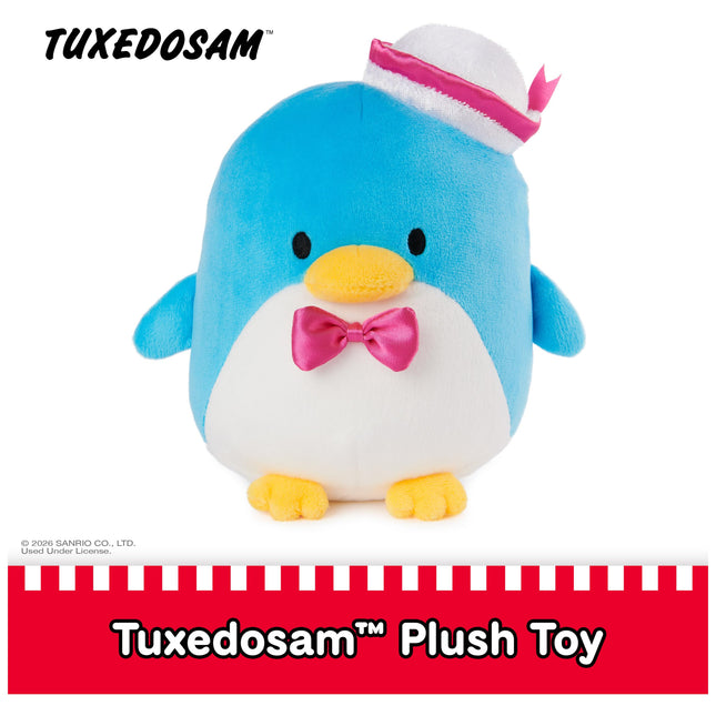 GUND Sanrio Tuxedo Sam Plush, Penguin Stuffed Animal for Ages 1 and Up, Blue, 6”