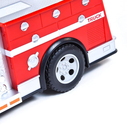 Maxx Action Large Fire Truck – Lights and Sounds Vehicle with Extendable Ladder | Motorized Drive and Soft Grip Tires | Firetruck Toys for Kids 3-8 – Sunny Days Entertainment