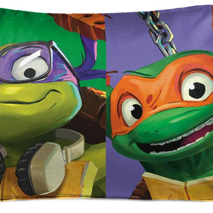Jay Franco Nickelodeon Teenage Mutant Ninja Turtles Good Fight 2 Pack Reversible Pillowcases - Double Sided Pillow Covers, Kids Super Soft Bedding