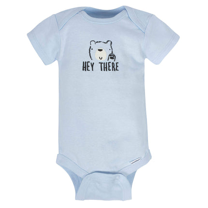 Gerber Baby Boys 8-pack Short Sleeve Onesies Bodysuits., Bear, 0-3 Months