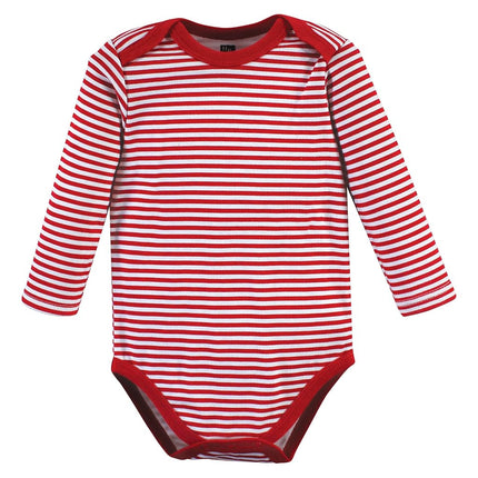 Hudson Baby unisex-baby Cotton Long-sleeve Bodysuits, Christmas Forest, 6-9 Months