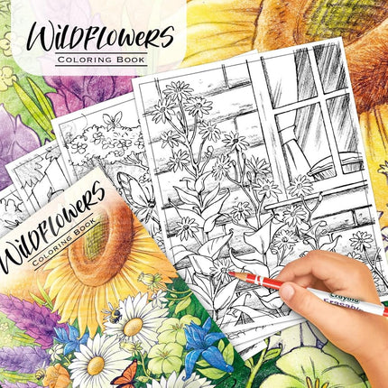 Crayola Wildflower Coloring Book, 40 Premium Adult Coloring Pages, Gift