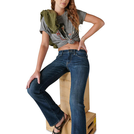 Lucky Brand Women's Mid Rise Sweet Bootcut Jean, Agate, 29W x 32L