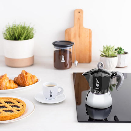 Bialetti - Moka Induction, Moka Pot, Suitable for All Types of Cookers, 4 Cups of Espresso (150ml), Black