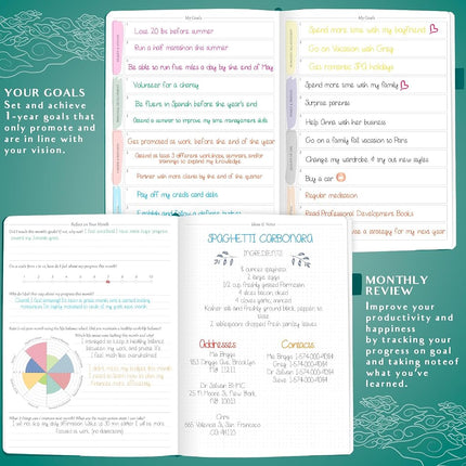 Legend Planner PRO Hourly Schedule - Weekly & Daily Organizer with Time Slots. Appointment Book Journal for Work & Personal, A4 (Dark Teal)