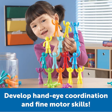 Learning Resources Buddy Builders, Fine Motor, Hand Eye Coordination Toy, 32 Pieces, Ages 2+