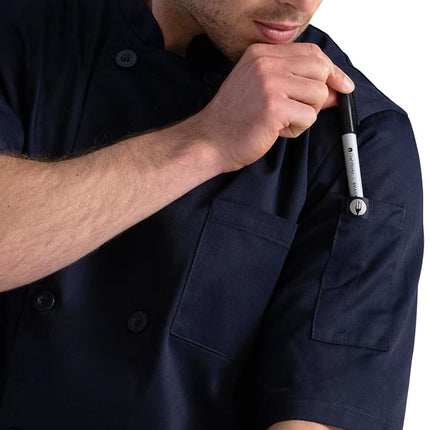 Chef Works Unisex Volnay Chef Coat, Navy, S